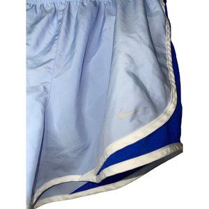 Nike Womens Athletics Activewear Shorts Sports Logo Light Blue Size L